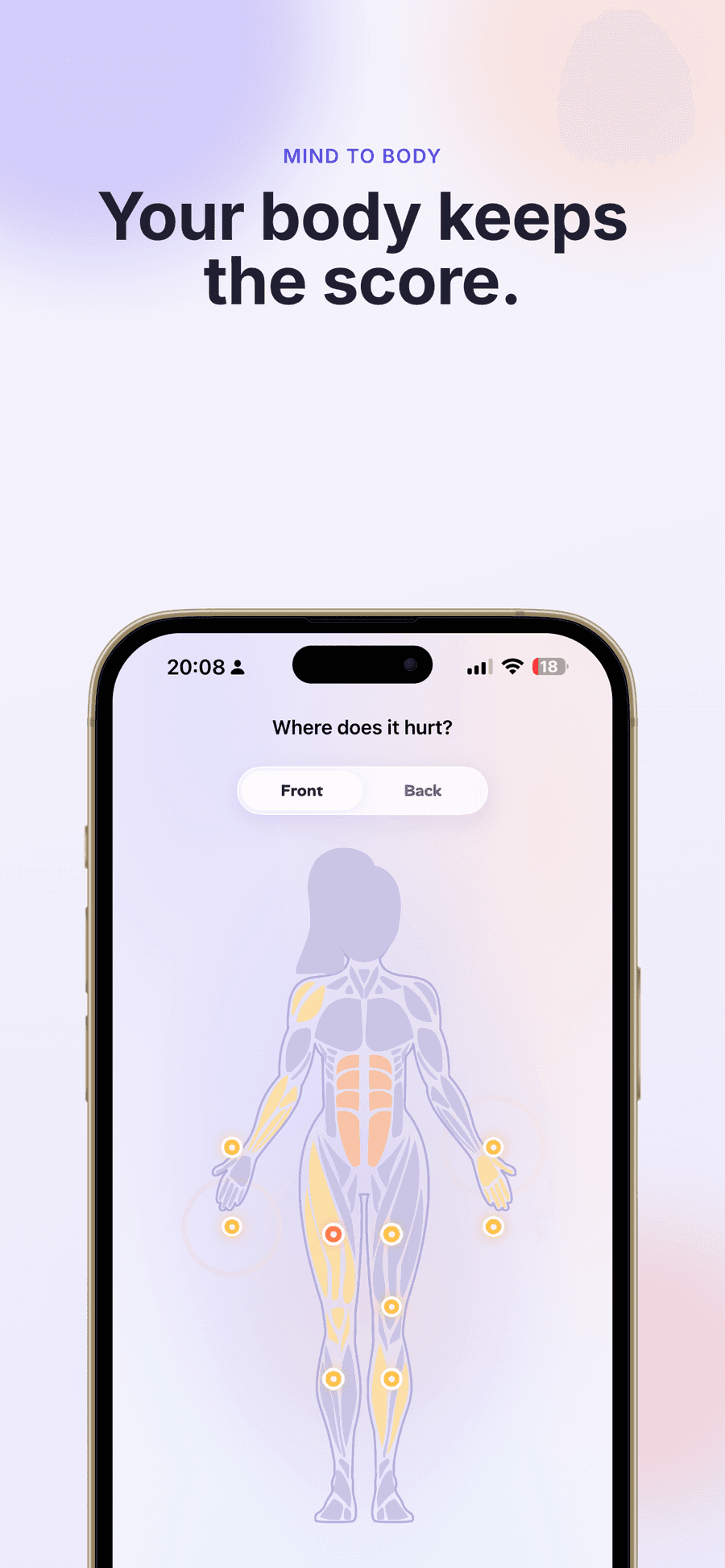 Emotionly — Your body keeps the score. Body map for mind–body reflection