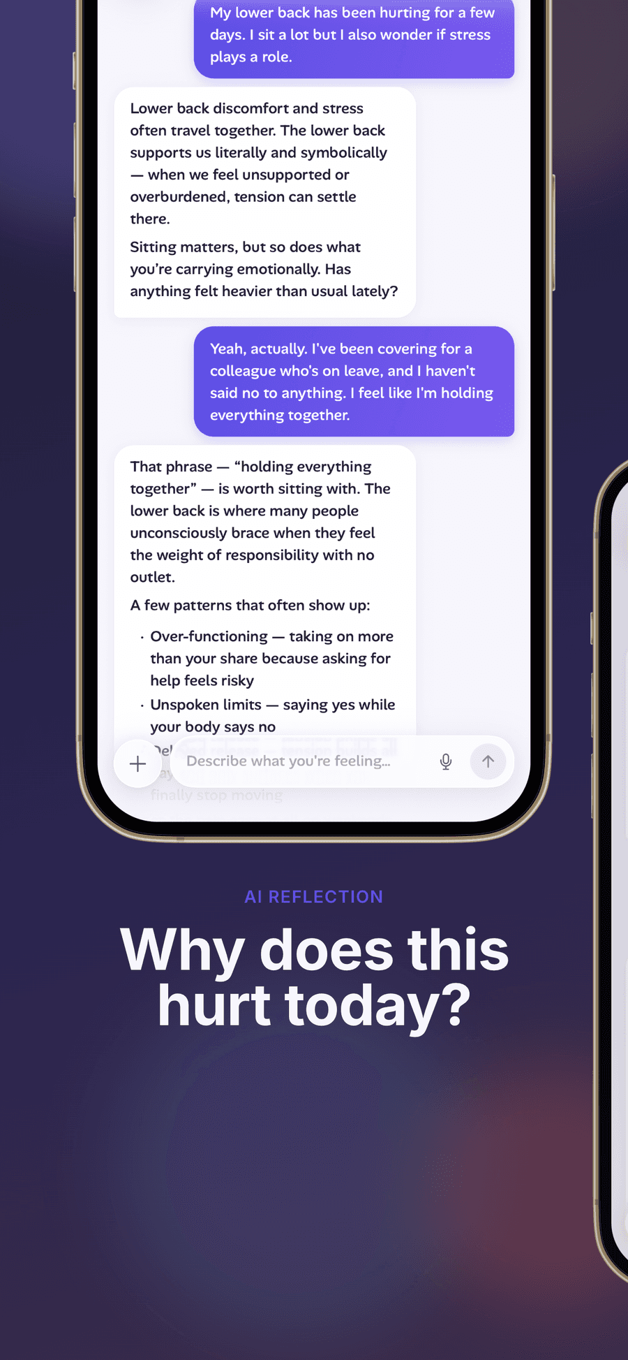 Emotionly — Why does this hurt today? AI reflection chat
