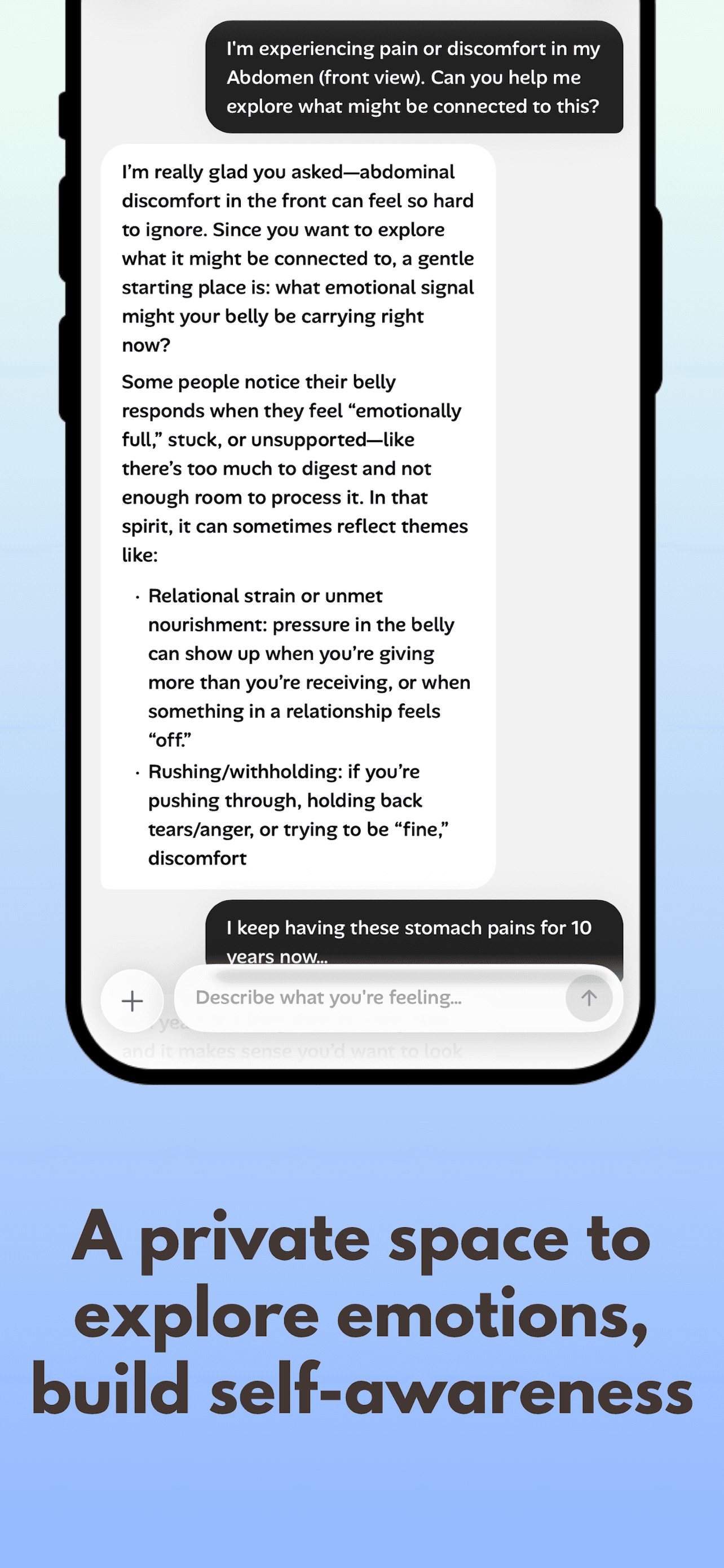 Emotionly app settings and privacy controls